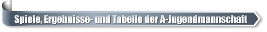 Spiele, Ergebnisse- und Tabelle der A-Jugendmannschaft