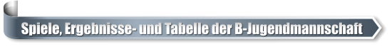 Spiele, Ergebnisse- und Tabelle der B-Jugendmannschaft