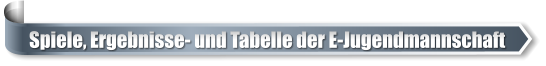 Spiele, Ergebnisse- und Tabelle der E-Jugendmannschaft