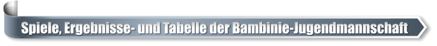 Spiele, Ergebnisse- und Tabelle der Bambinie-Jugendmannschaft